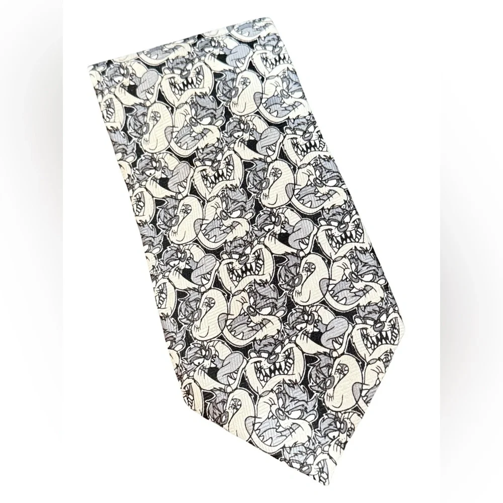 Tasmanian Devil Print Tie Novelty Wide